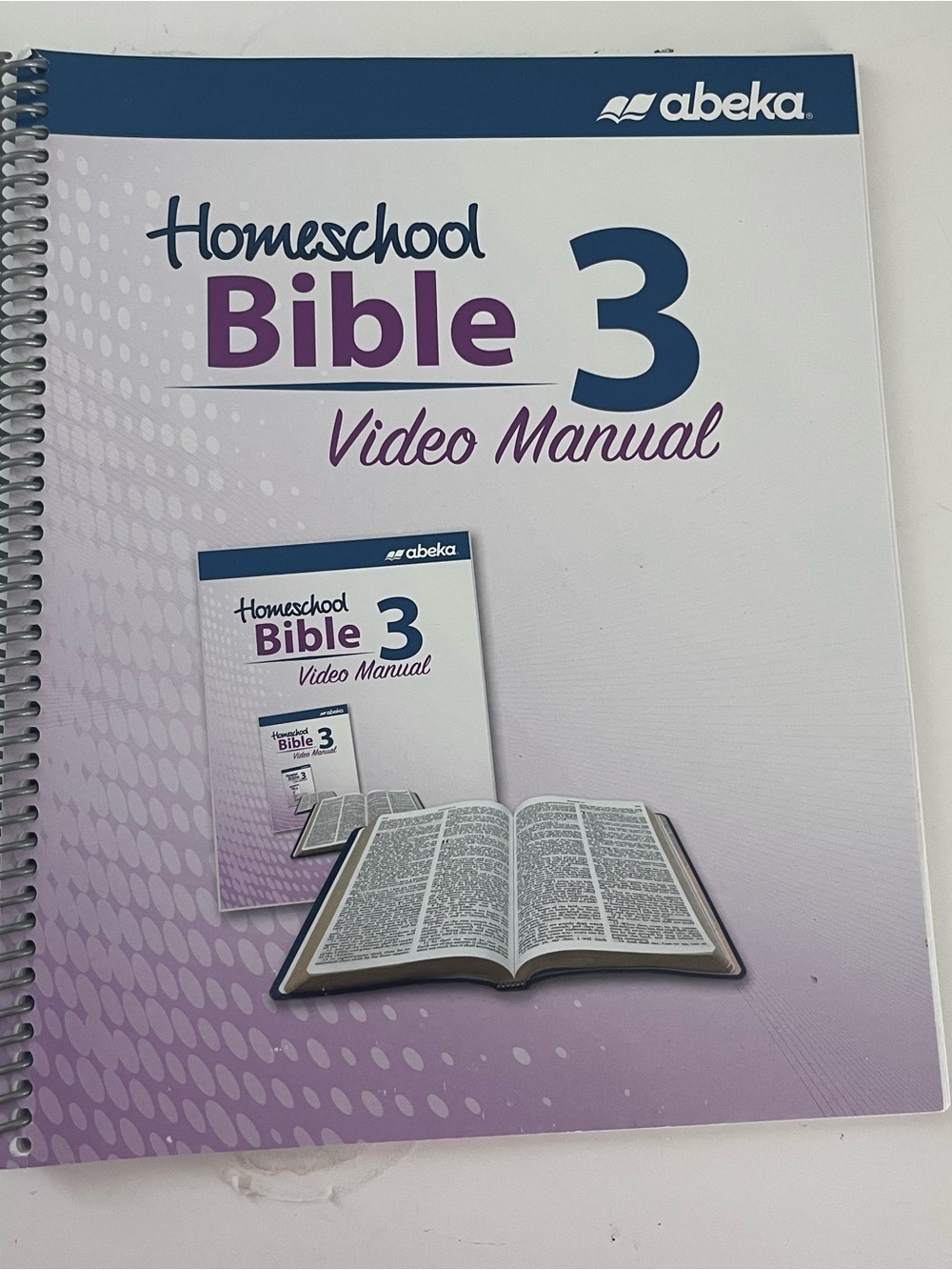 Abeka Homeschool Bible 3 Video Manual - White & Purple